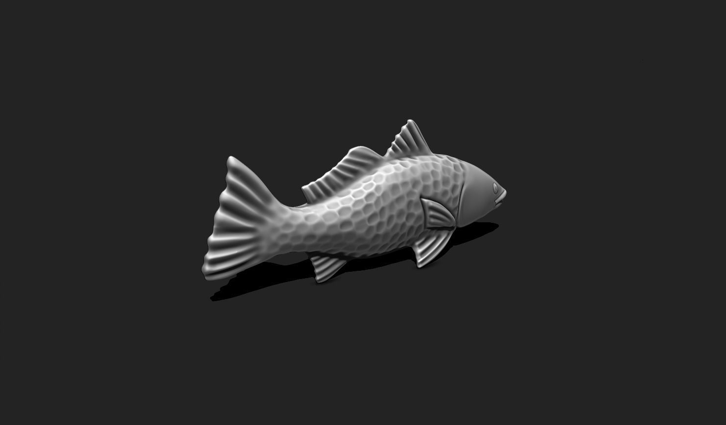 Fish 02 - Pendant - 3D Print - Aquarium 3D print model_7