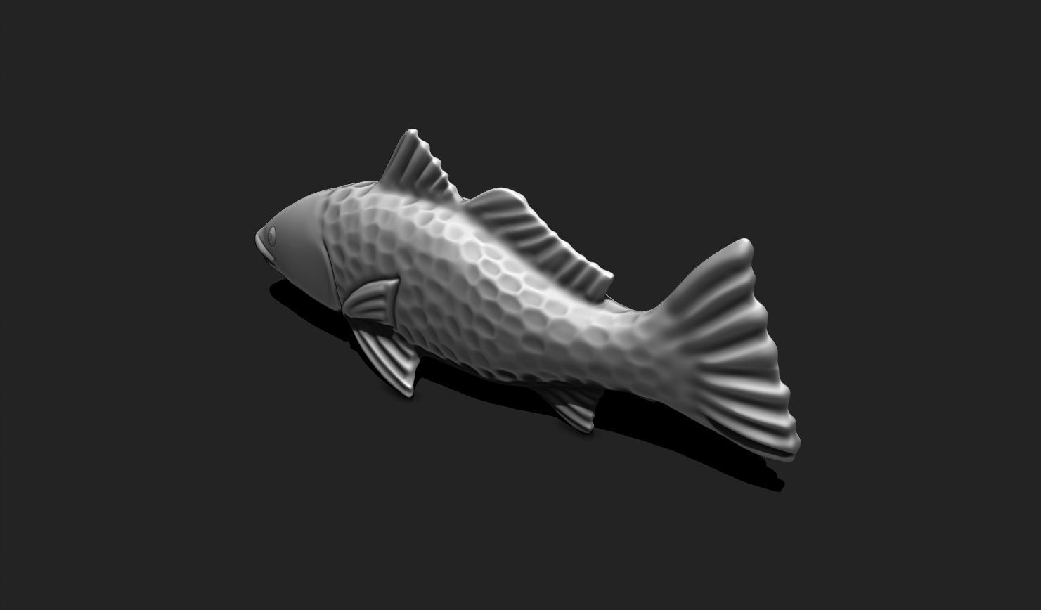 Fish 02 - Pendant - 3D Print - Aquarium 3D print model_10