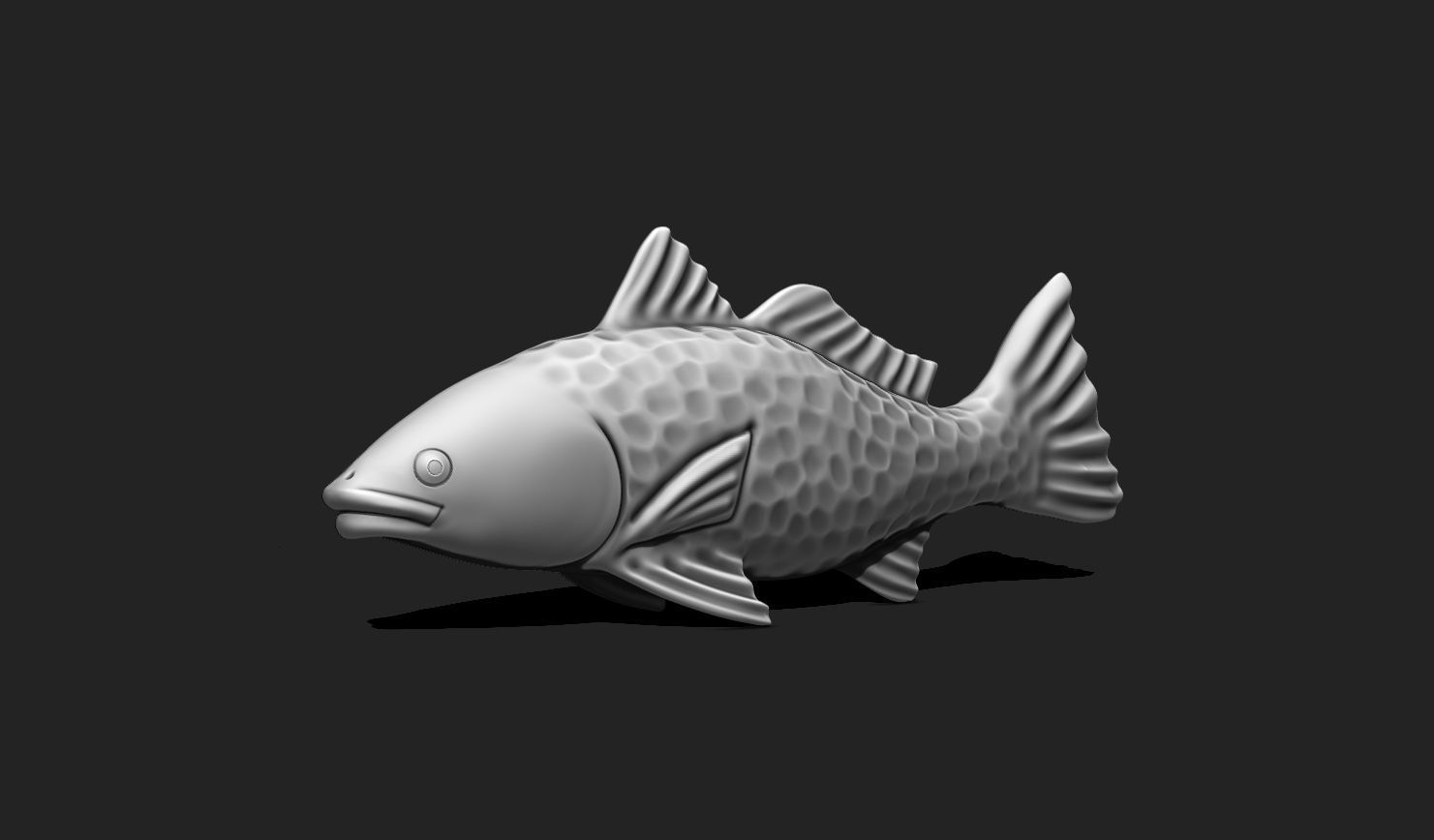 Fish 02 - Pendant - 3D Print - Aquarium 3D print model_2