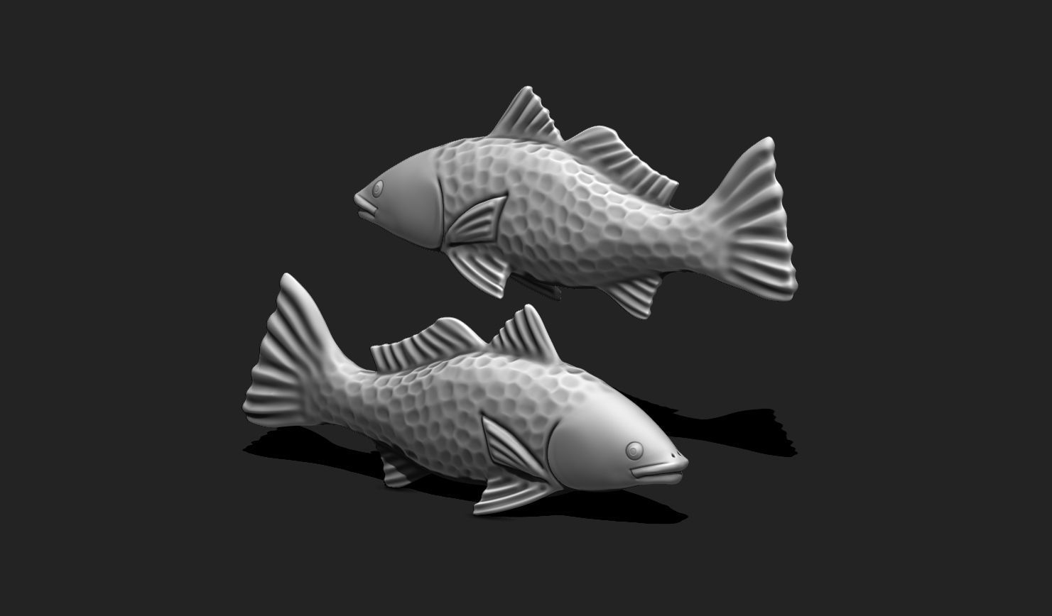Fish 02 - Pendant - 3D Print - Aquarium 3D print model_14