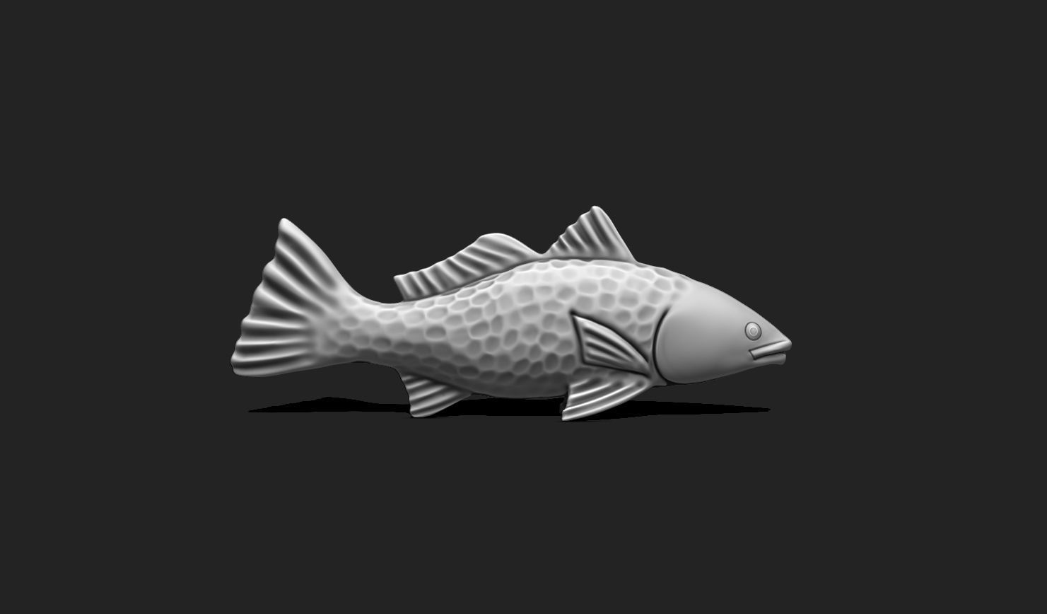 Fish 02 - Pendant - 3D Print - Aquarium 3D print model_5