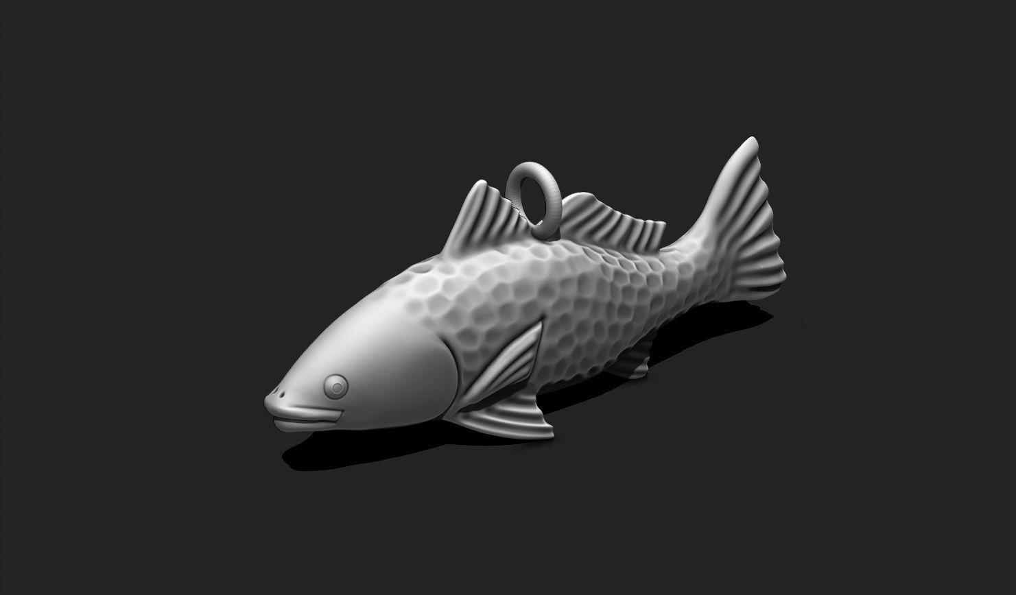 Fish 02 - Pendant - 3D Print - Aquarium 3D print model_16