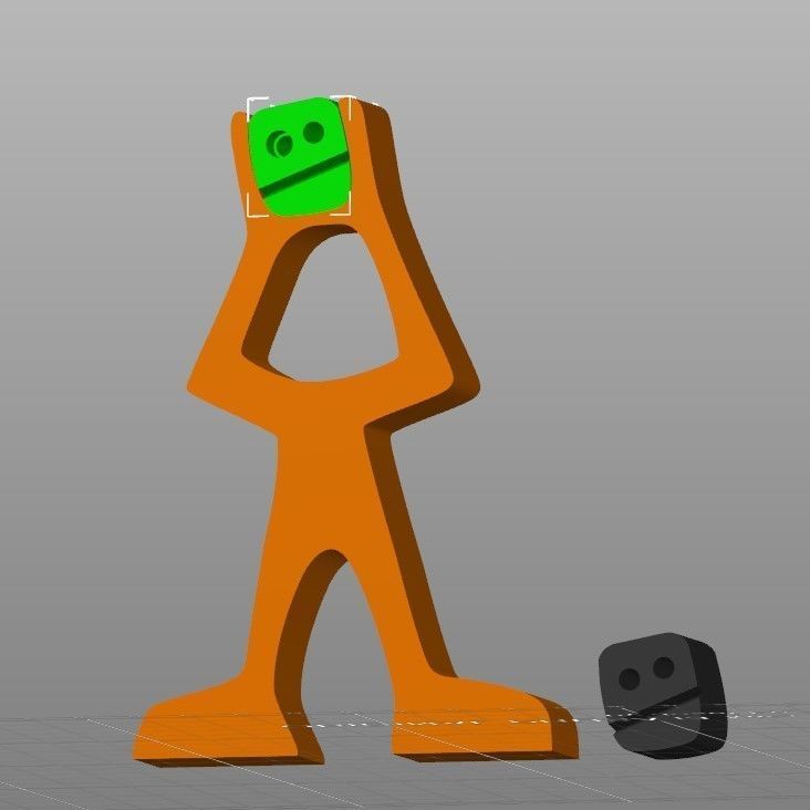 SCULPTURE OF A CRAZY MAN STL and SVG 3D print model_1