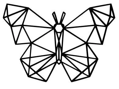 Butterfly 2D Wall Art 3D print model
