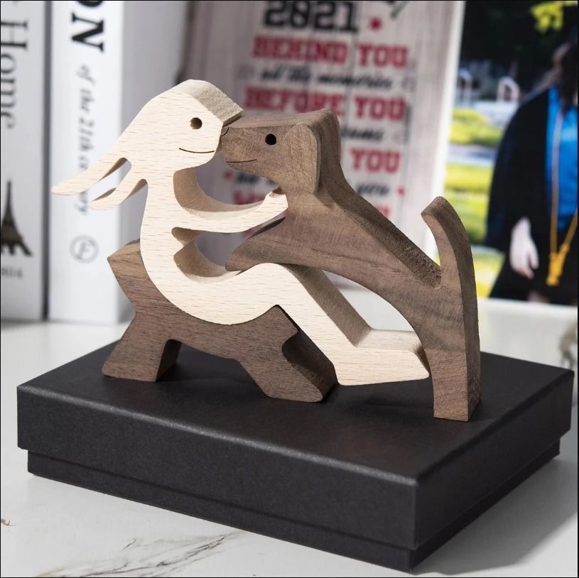 SCULPTURE LOVE OF GIRL AND DOG  STL and SVG 3D print model_1