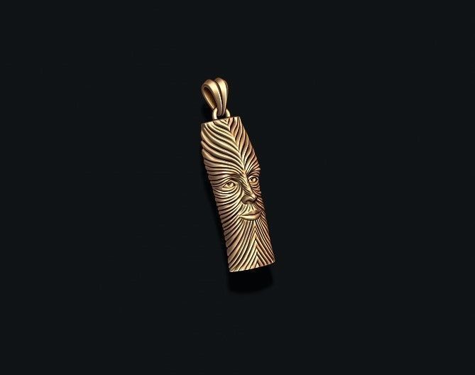 Face african mask maori pendant 3D print model_1