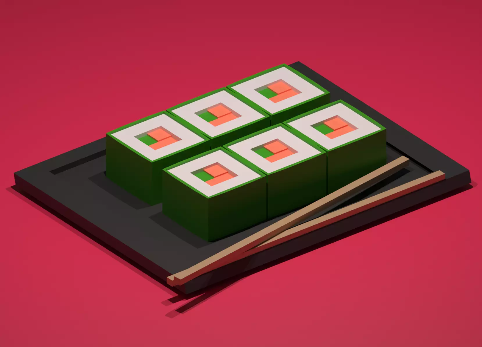 sushi 3D model
