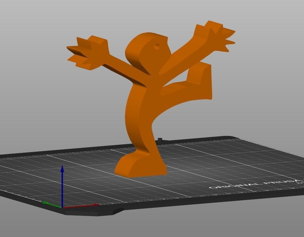 SCULPTURE OF A HAPPY MAN STL and SVG 3D print model_1