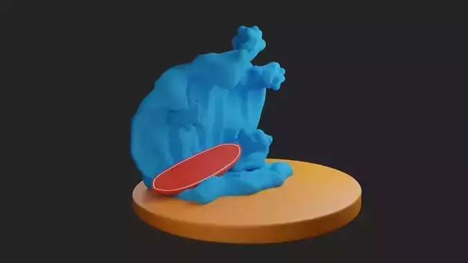 Surf with Surfing Board 3D print model