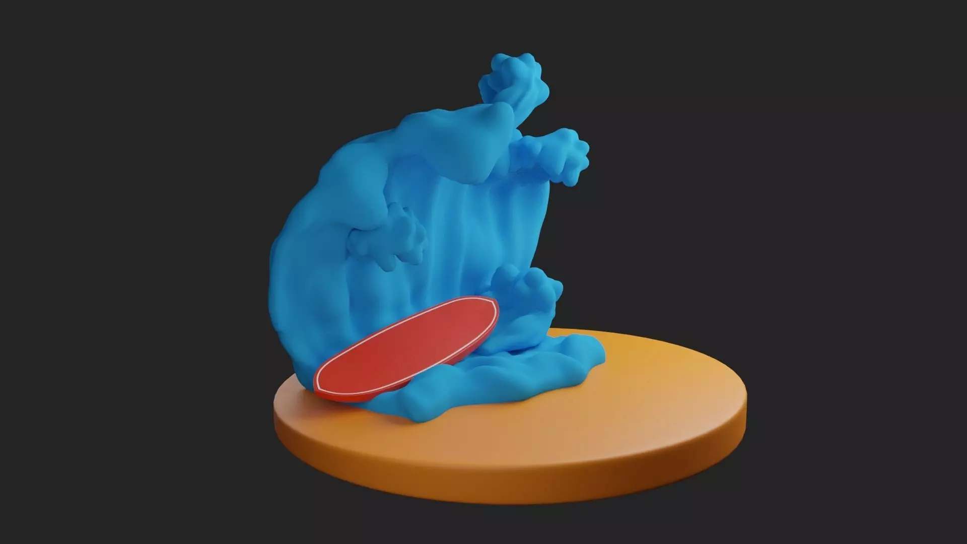 Surf with Surfing Board 3D print model