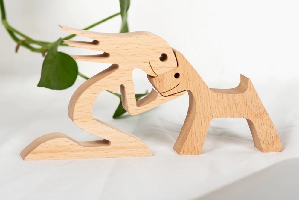 SCULPTURE LOVE OF GIRL AND DOG  STL and SVG 3D print model_3