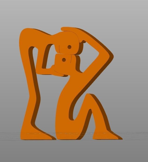 SCULPTURE LOVE OF CUPPLE STL and SVG 3D print model_5