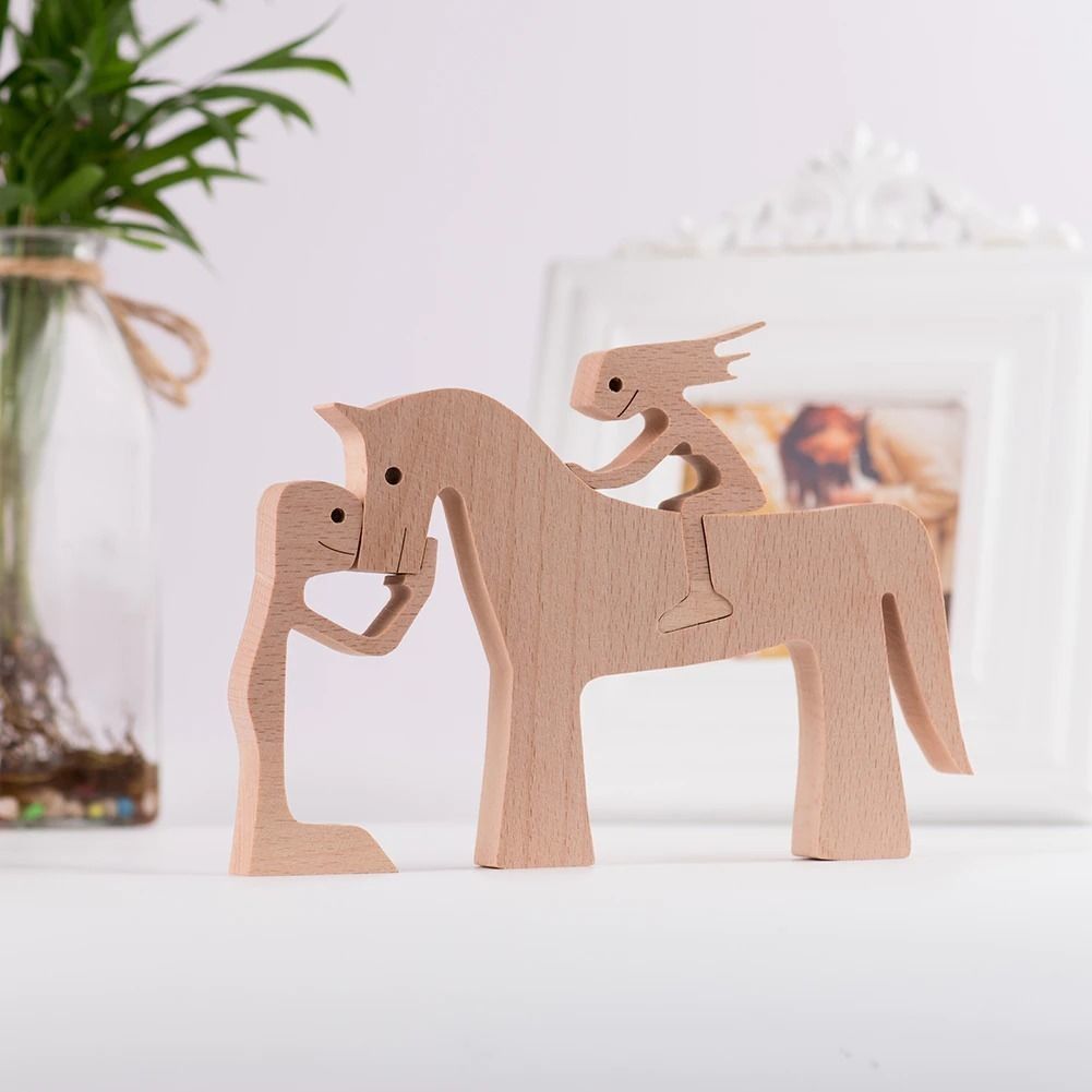 SCULPTURE LOVE OF MAN AND GIRL AND HORSE  STL and SVG 3D print model_1