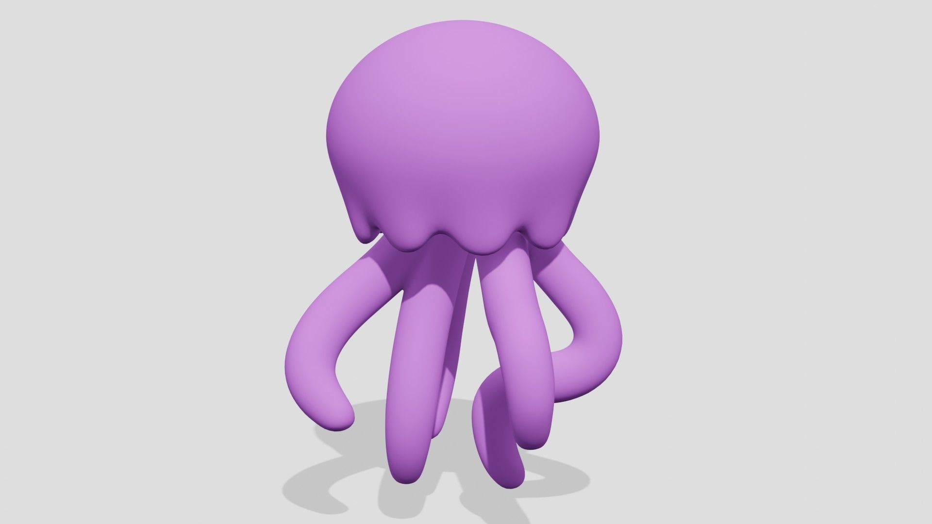 Lilac jellyfish 3D model_5
