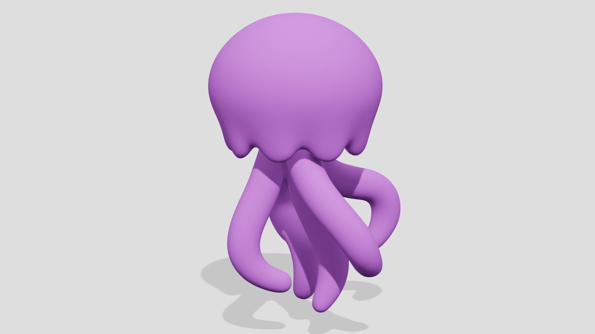 Lilac jellyfish 3D model_4