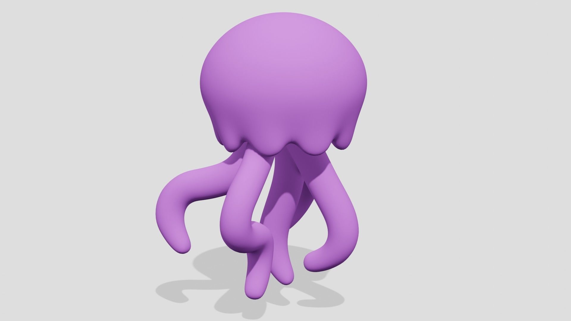 Lilac jellyfish 3D model_2