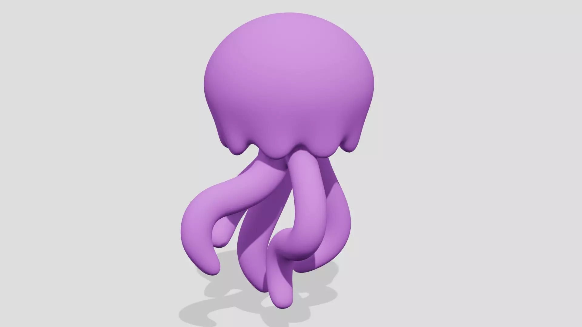 Lilac jellyfish 3D model_0
