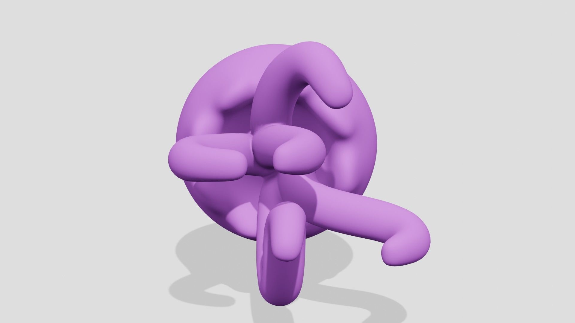 Lilac jellyfish 3D model_6