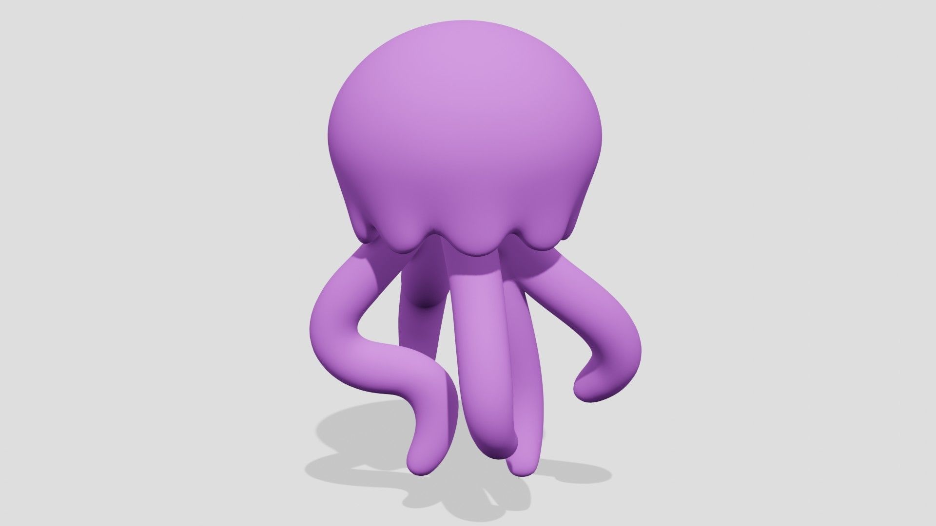 Lilac jellyfish 3D model_3