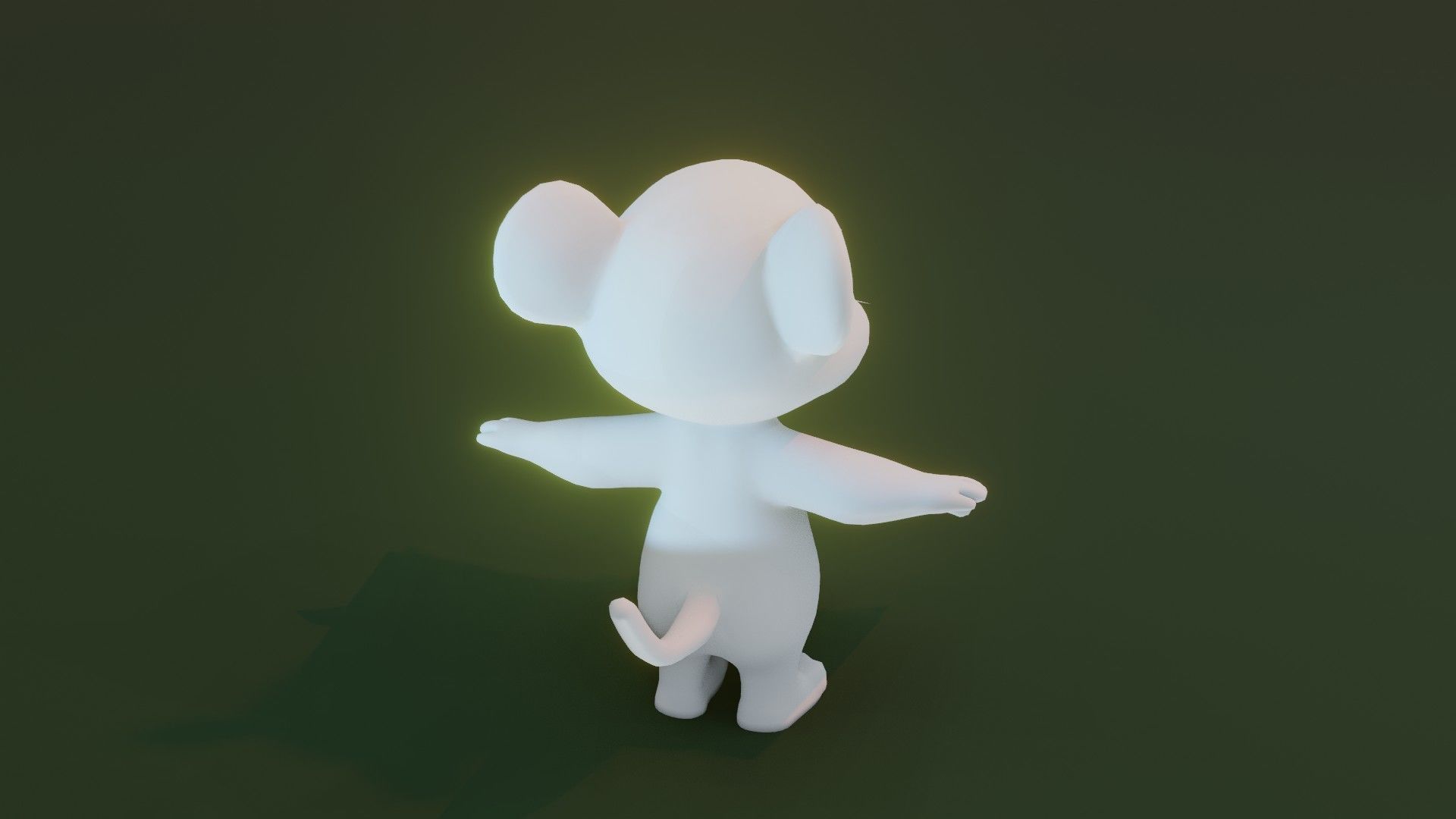 Cartoon Tiger Animated and Rigged Base Mesh 3D Model Low-poly 3D model_3