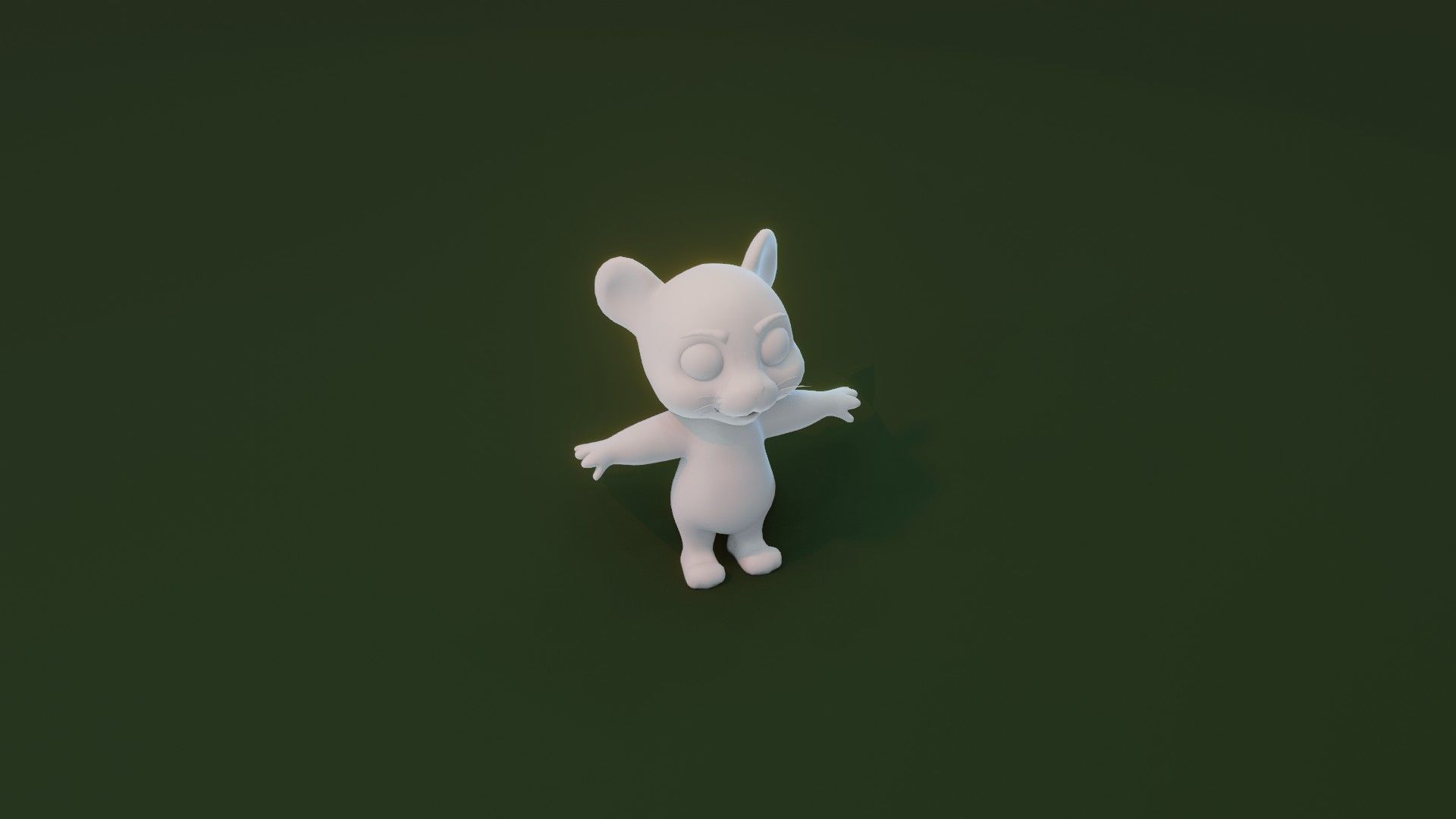 Cartoon Tiger Animated and Rigged Base Mesh 3D Model Low-poly 3D model_8