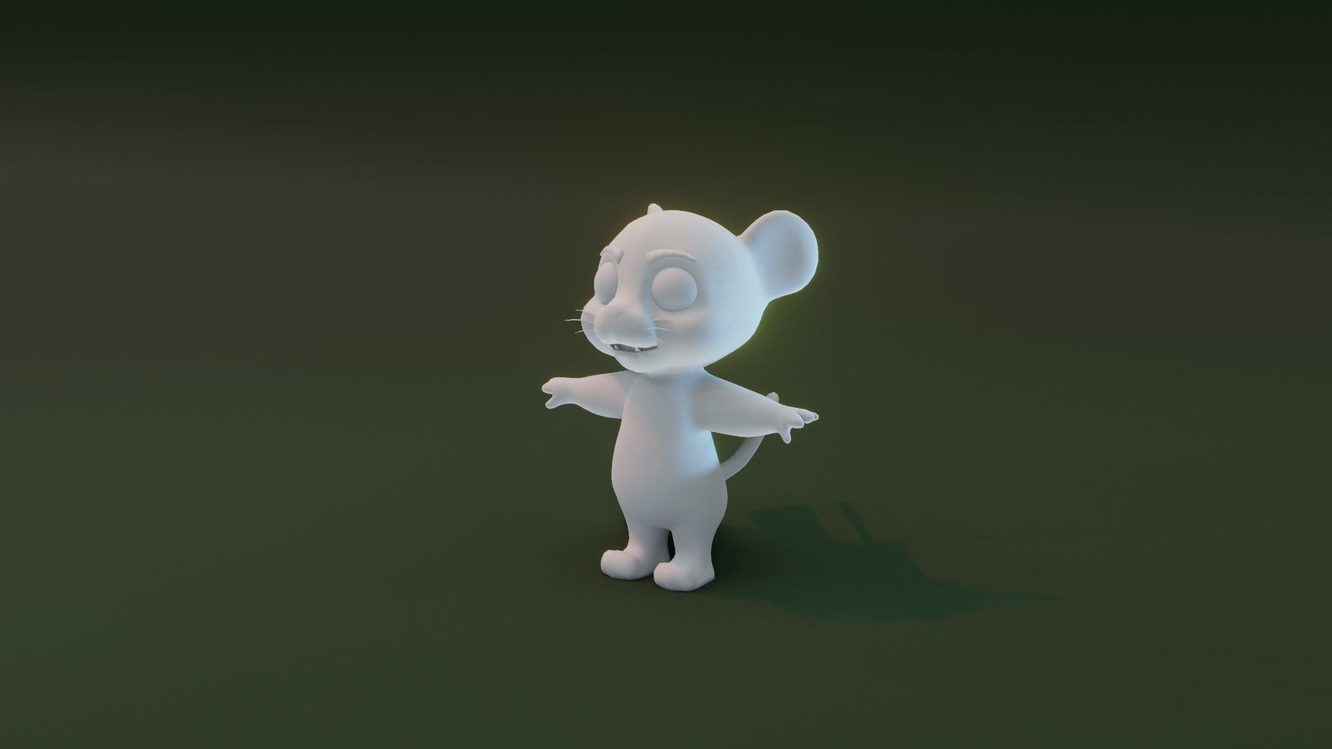 Cartoon Tiger Animated and Rigged Base Mesh 3D Model Low-poly 3D model_10