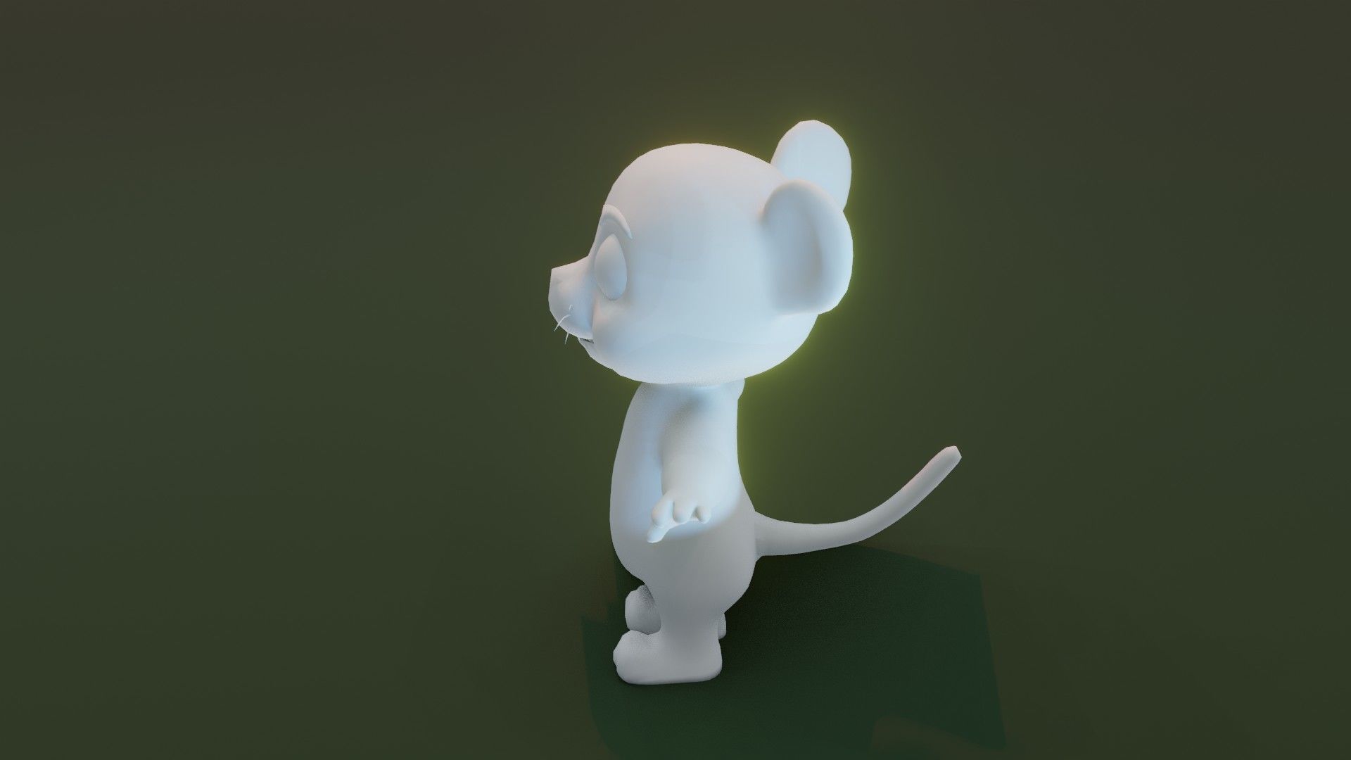 Cartoon Tiger Animated and Rigged Base Mesh 3D Model Low-poly 3D model_18