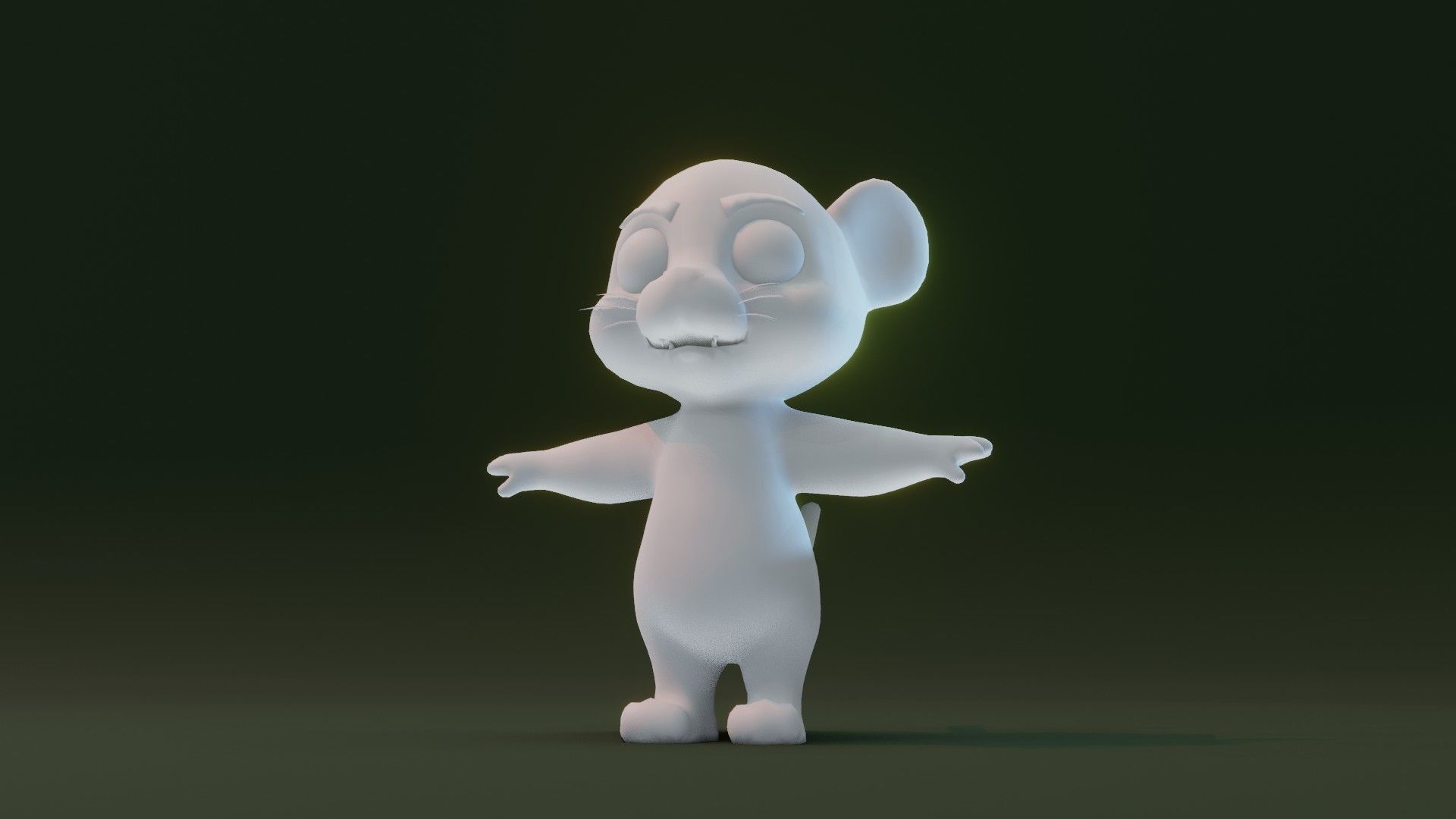 Cartoon Tiger Animated and Rigged Base Mesh 3D Model Low-poly 3D model_11