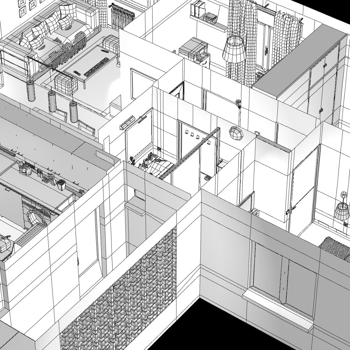 Entire apartment 3D model_19