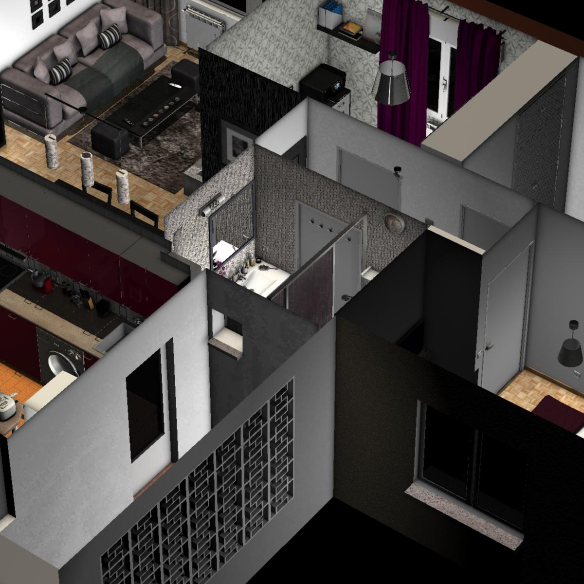 Entire apartment 3D model_23