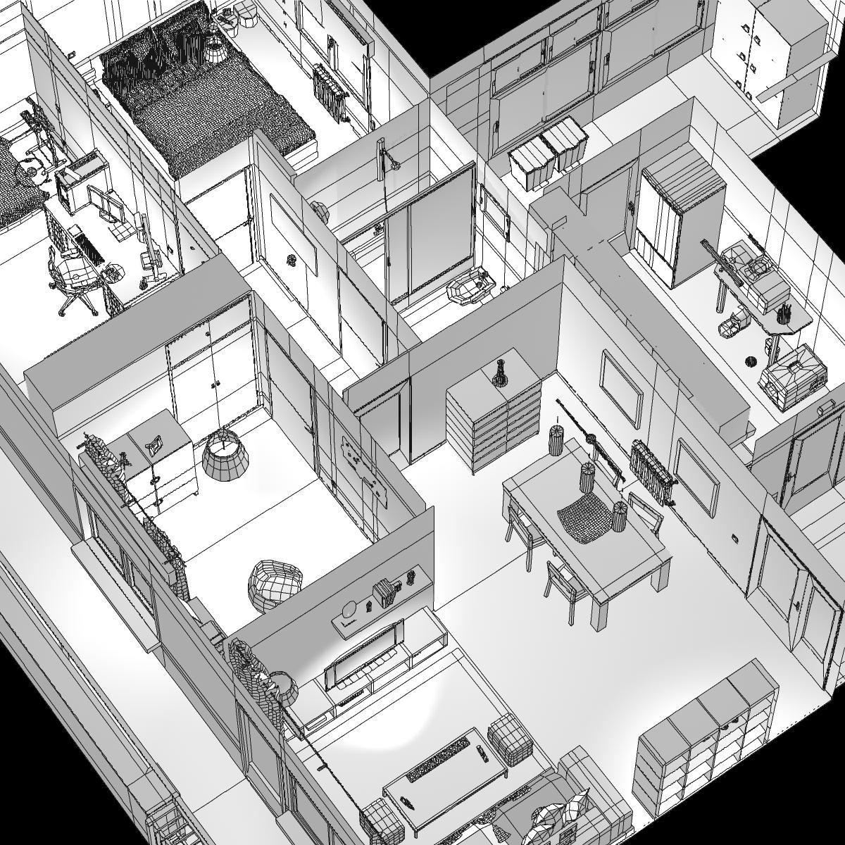 Entire apartment 3D model_17