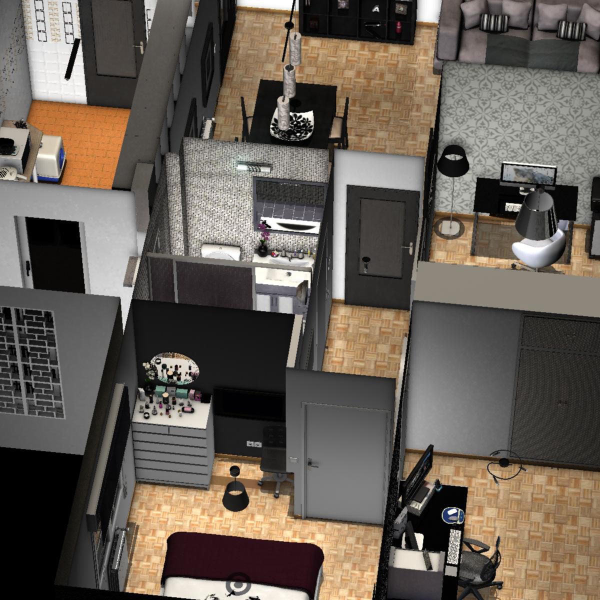 Entire apartment 3D model_24
