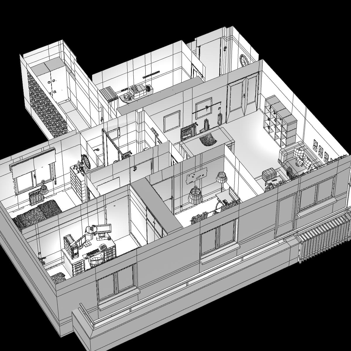 Entire apartment 3D model_16