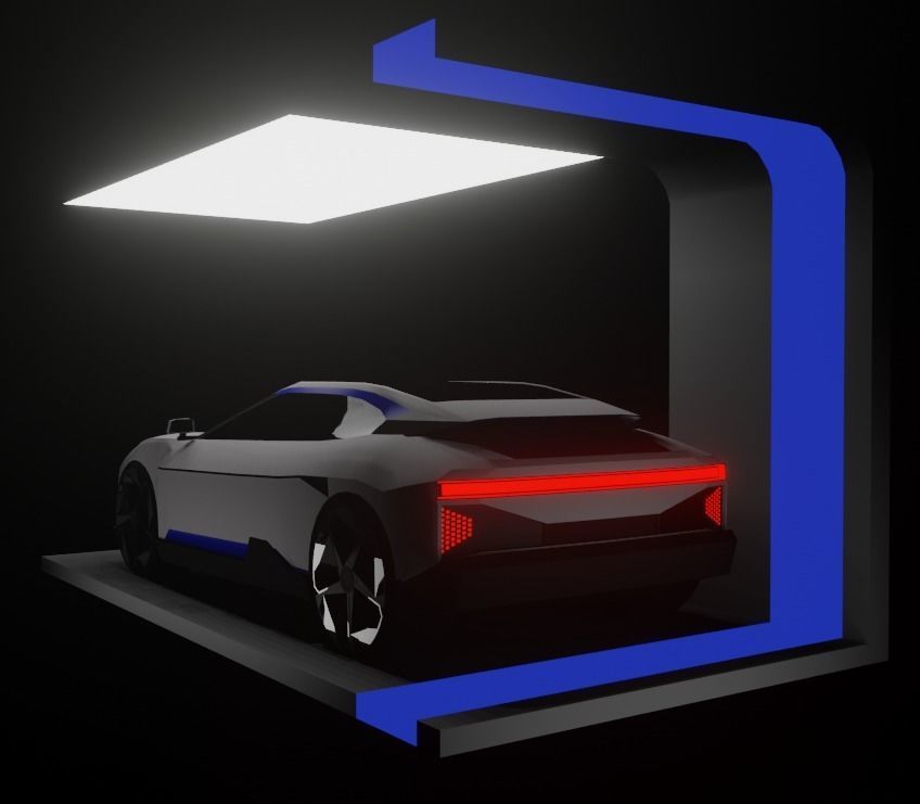 Hiphi Z  Low-poly 3D model_4