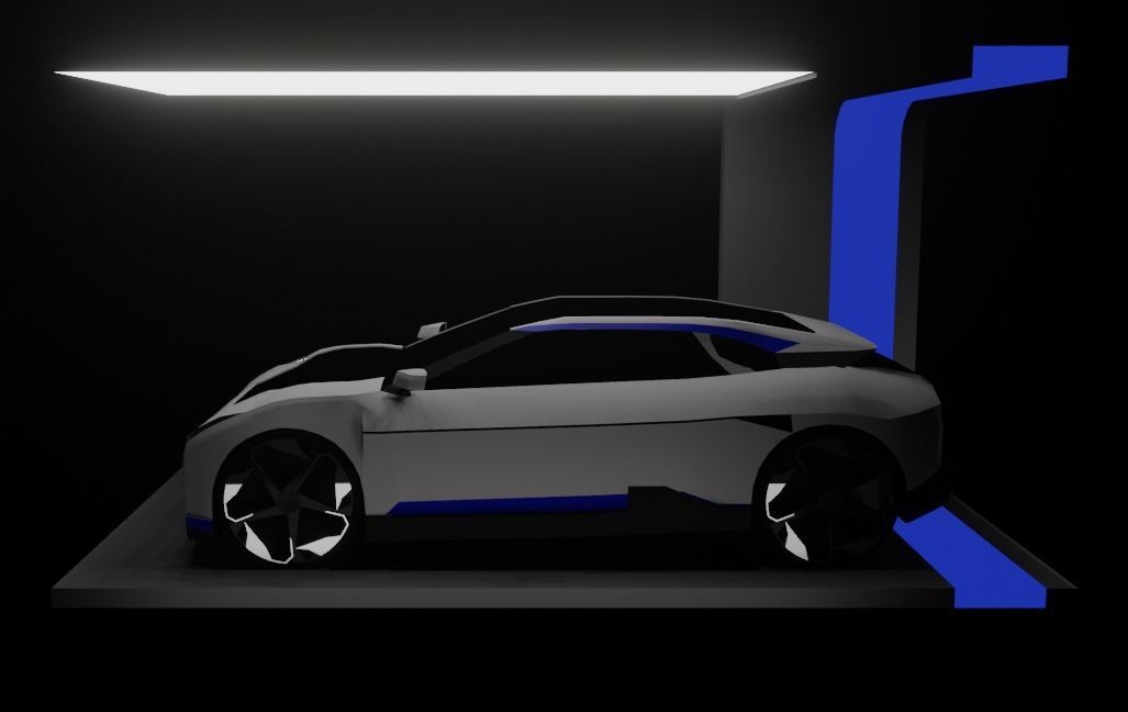 Hiphi Z  Low-poly 3D model_3