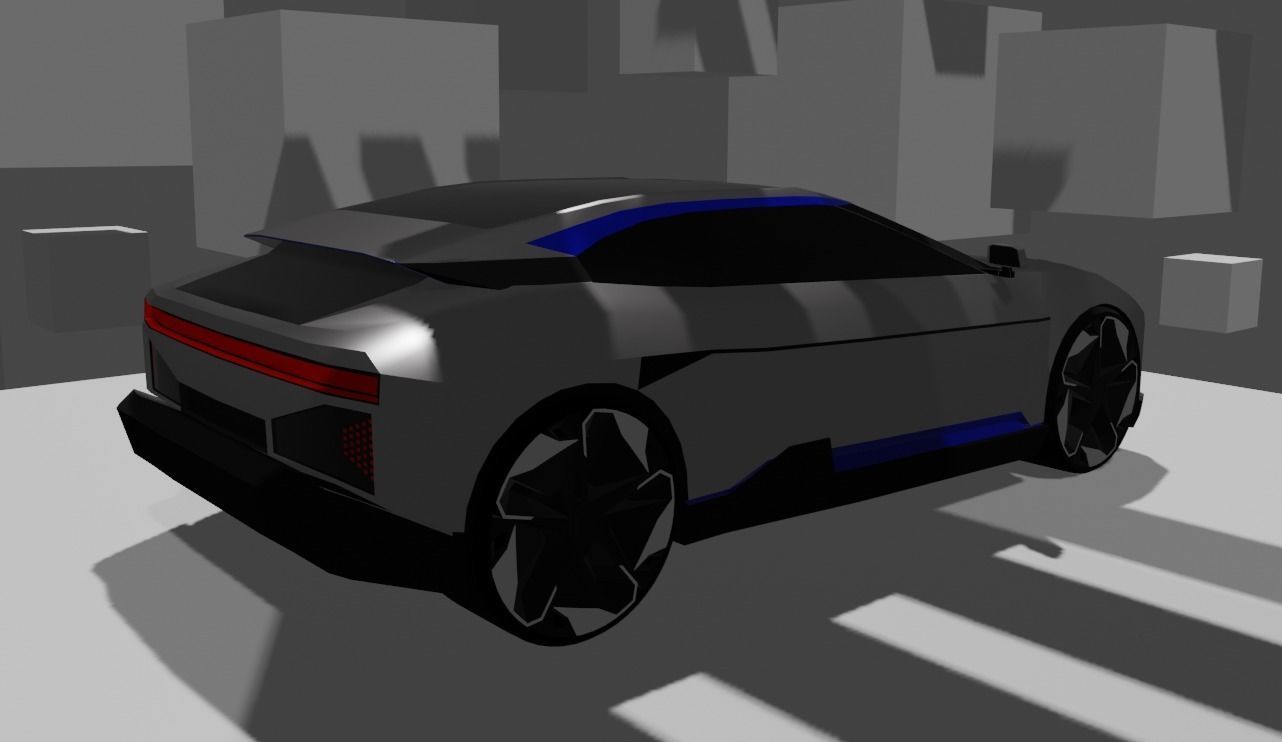 Hiphi Z  Low-poly 3D model_13