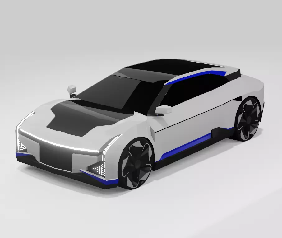 Hiphi Z  Low-poly 3D model_0