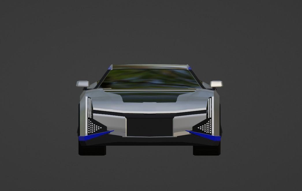 Hiphi Z  Low-poly 3D model_8