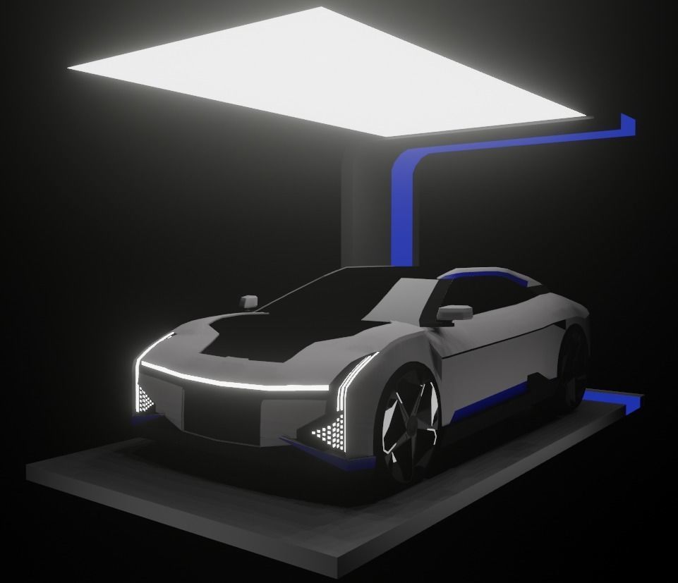 Hiphi Z  Low-poly 3D model_1