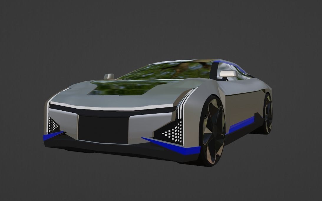 Hiphi Z  Low-poly 3D model_11