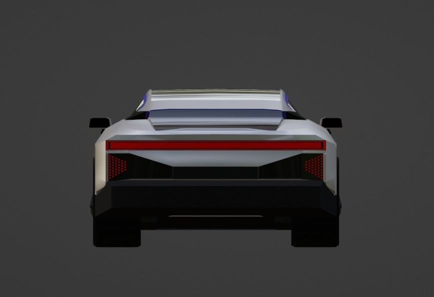 Hiphi Z  Low-poly 3D model_9