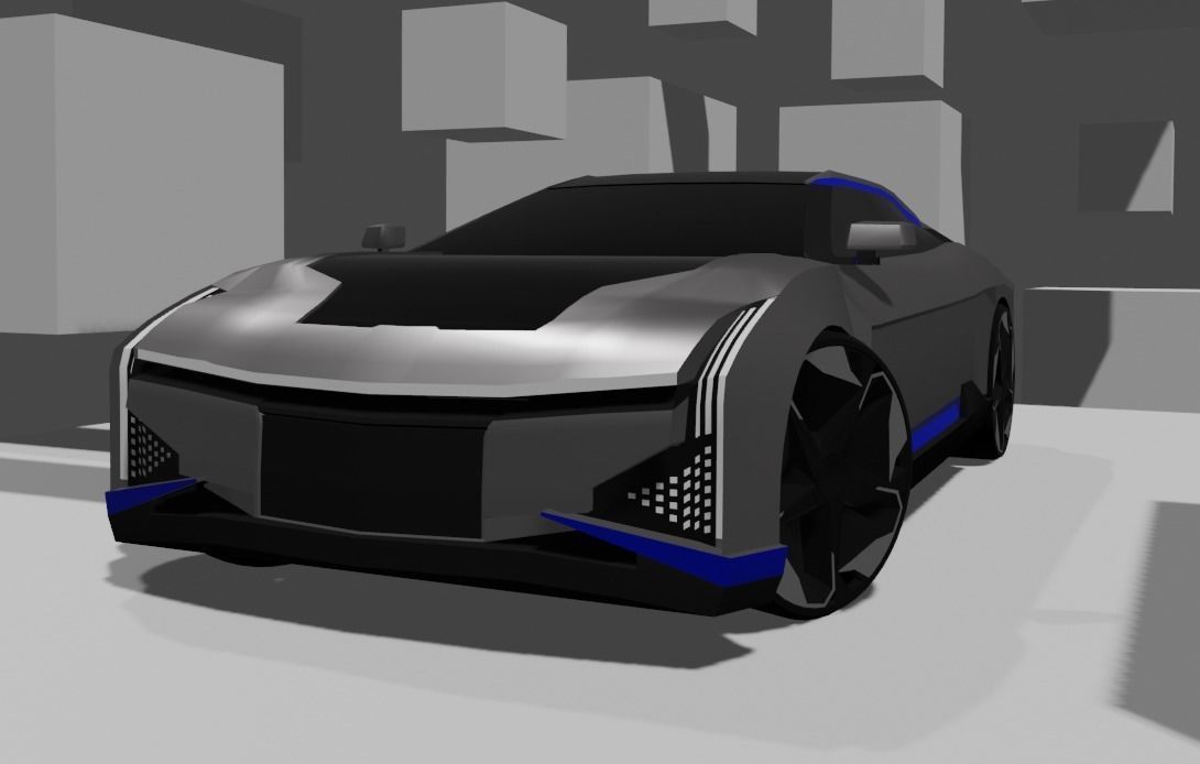 Hiphi Z  Low-poly 3D model_5