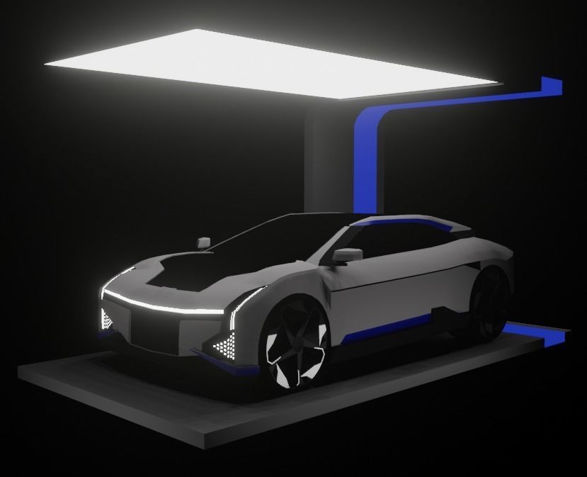 Hiphi Z  Low-poly 3D model_2