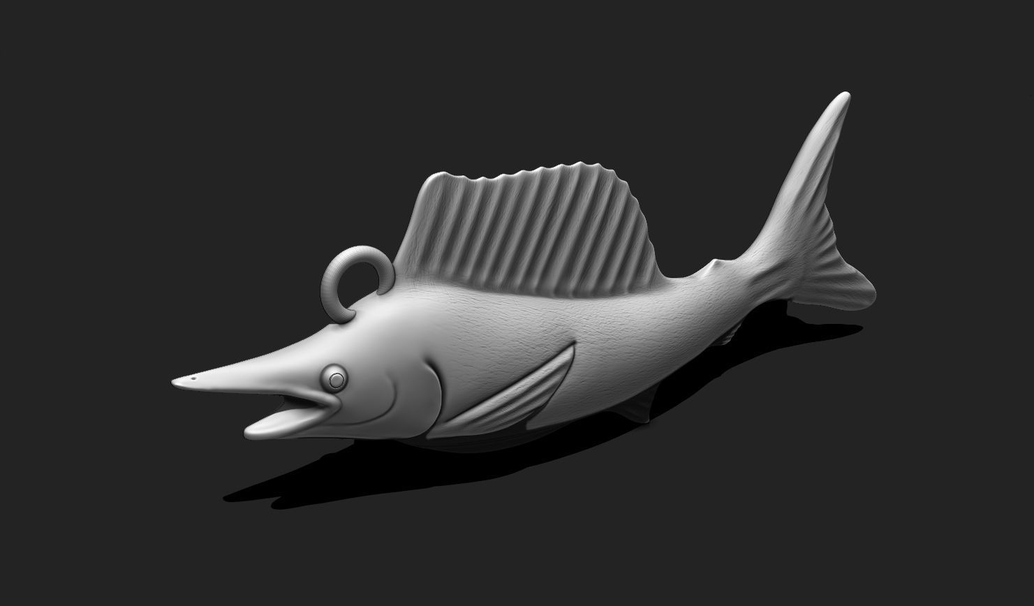 Fish 03 - Pendant - 3D Print - Aquarium 3D print model_15