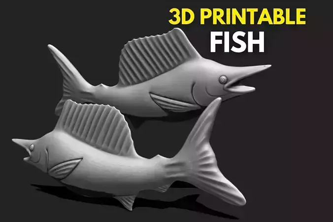 Fish 03 - Pendant - 3D Print - Aquarium