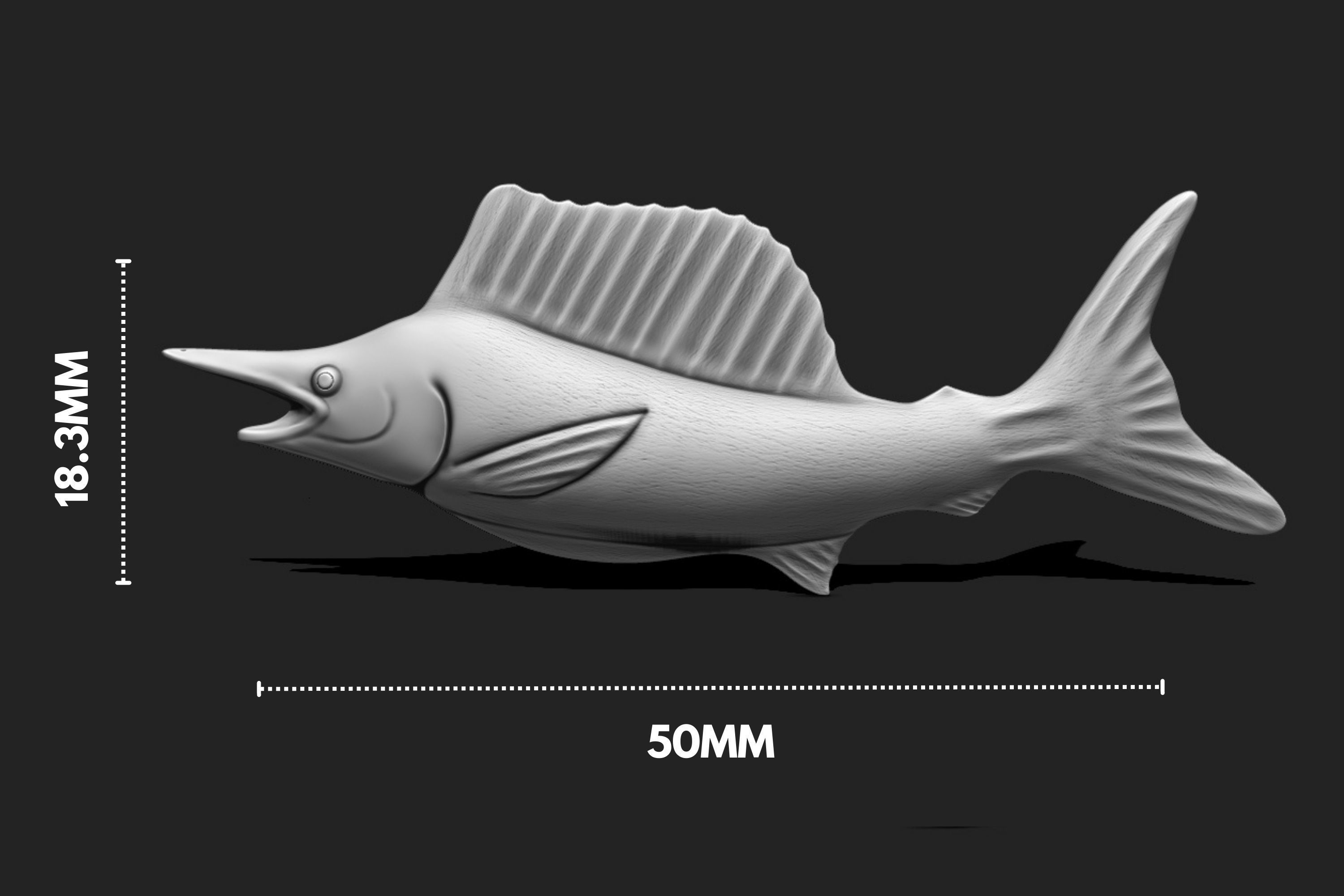 Fish 03 - Pendant - 3D Print - Aquarium 3D print model_6