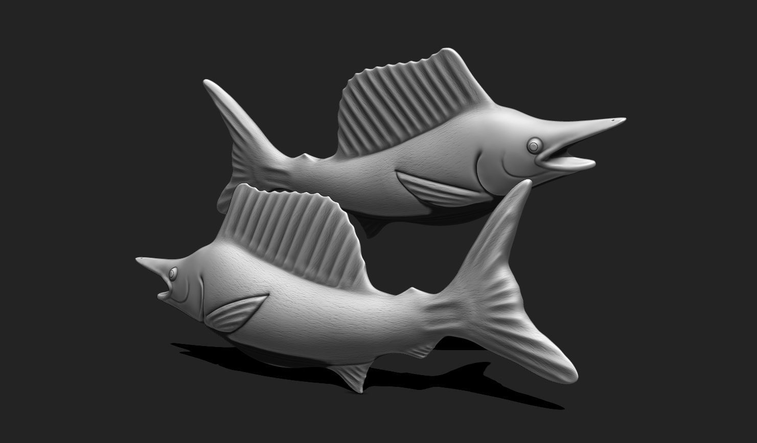 Fish 03 - Pendant - 3D Print - Aquarium 3D print model_11