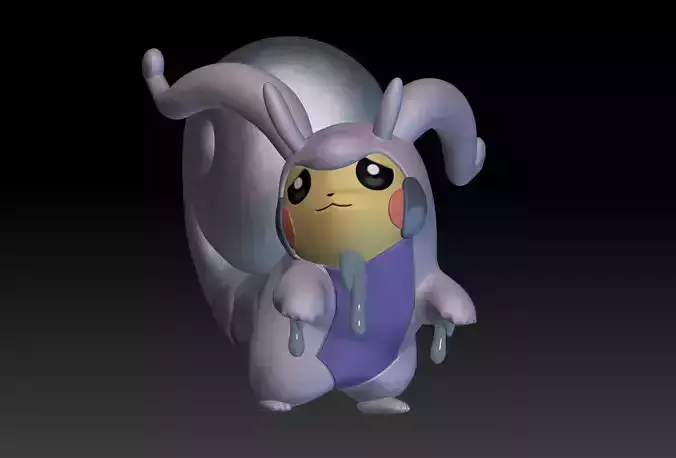 Pokemon Pikachu Cosplay Hisuian Goodra 3D print model
