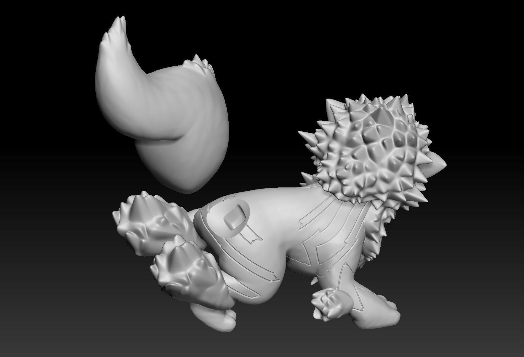 Pokemon Growlithe Arcanine 3D print model_4