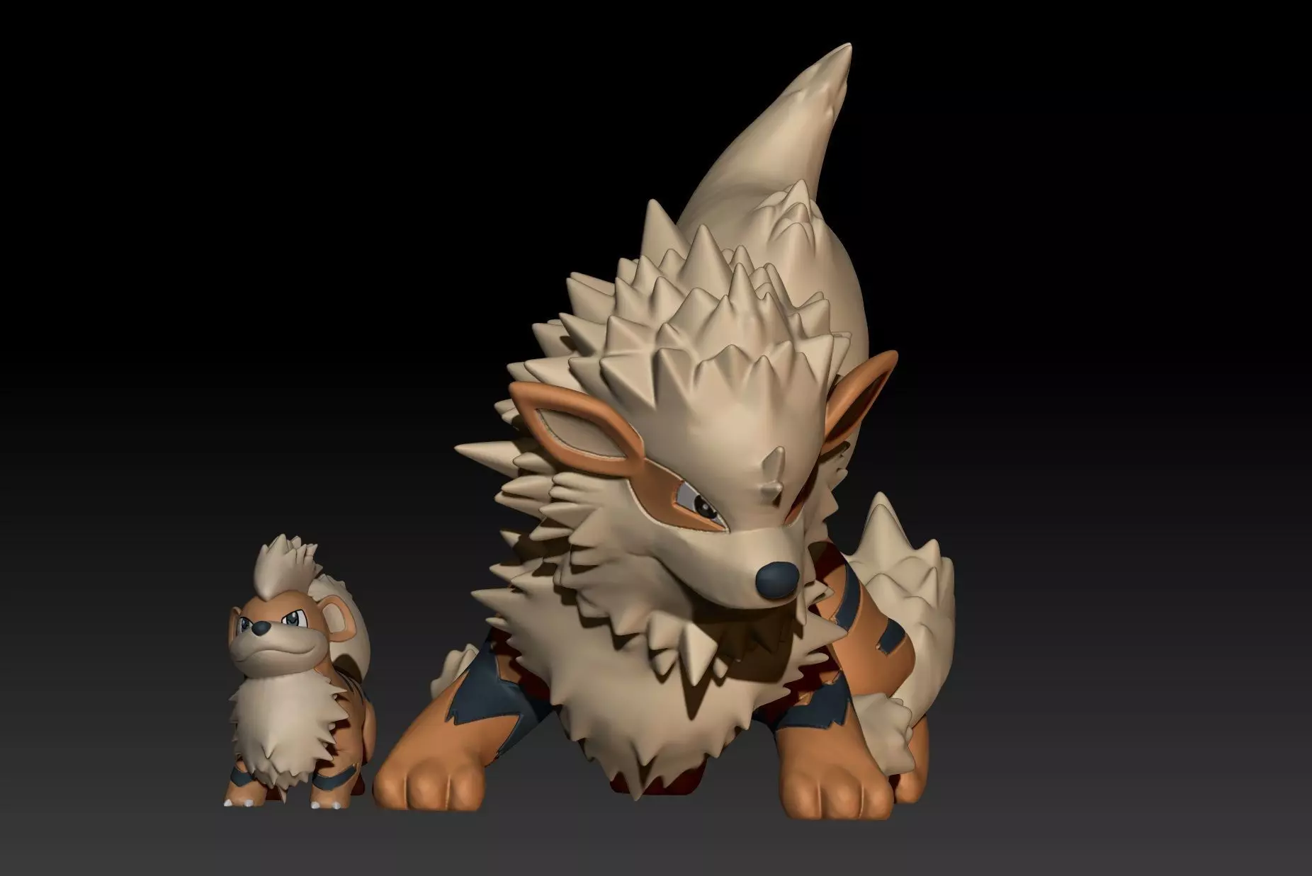 Pokemon Growlithe Arcanine 3D print model_0